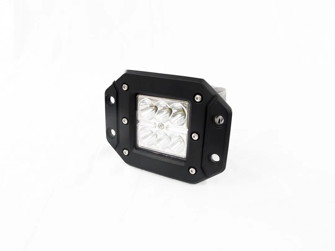 RS-18W6LED-FM – RACESPORT LT Driving/ Fog Light, LED Bulb 6 White LED 18 Watt Bulb Draw 3.5 Amp At 9 To 24 Volt DC Sp...